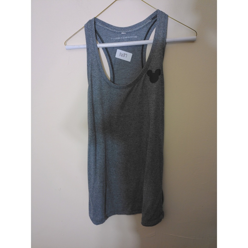 Under Armour Threadborne Tank Top Women S Gray Mickey Mouse Racerback Athletic